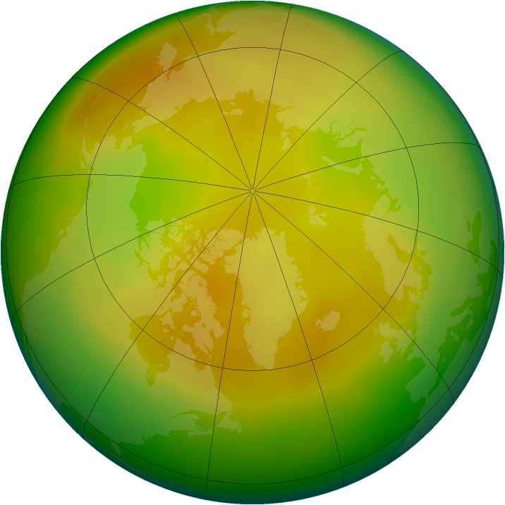 Arctic ozone map for May 2015